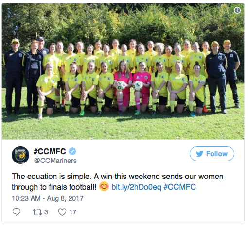 CCM Academy Women tweet
